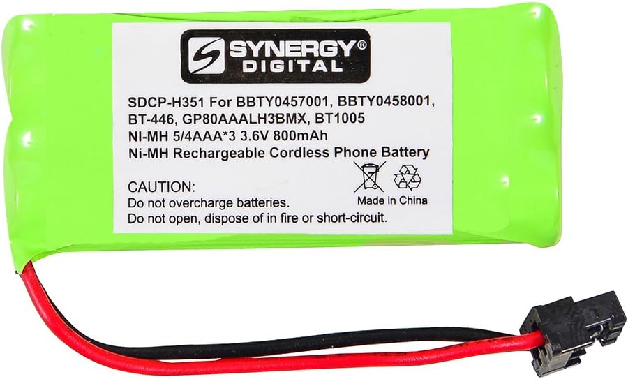 Synergy Digital Cordless Phone Battery, Works with Uniden