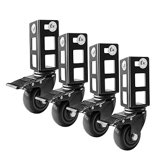 4PCS Storage Rack Caster Wheels,3" Locking Caster Wheels
