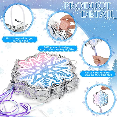 Piñata château de glace princesse bleue avec flocon de neige - 3