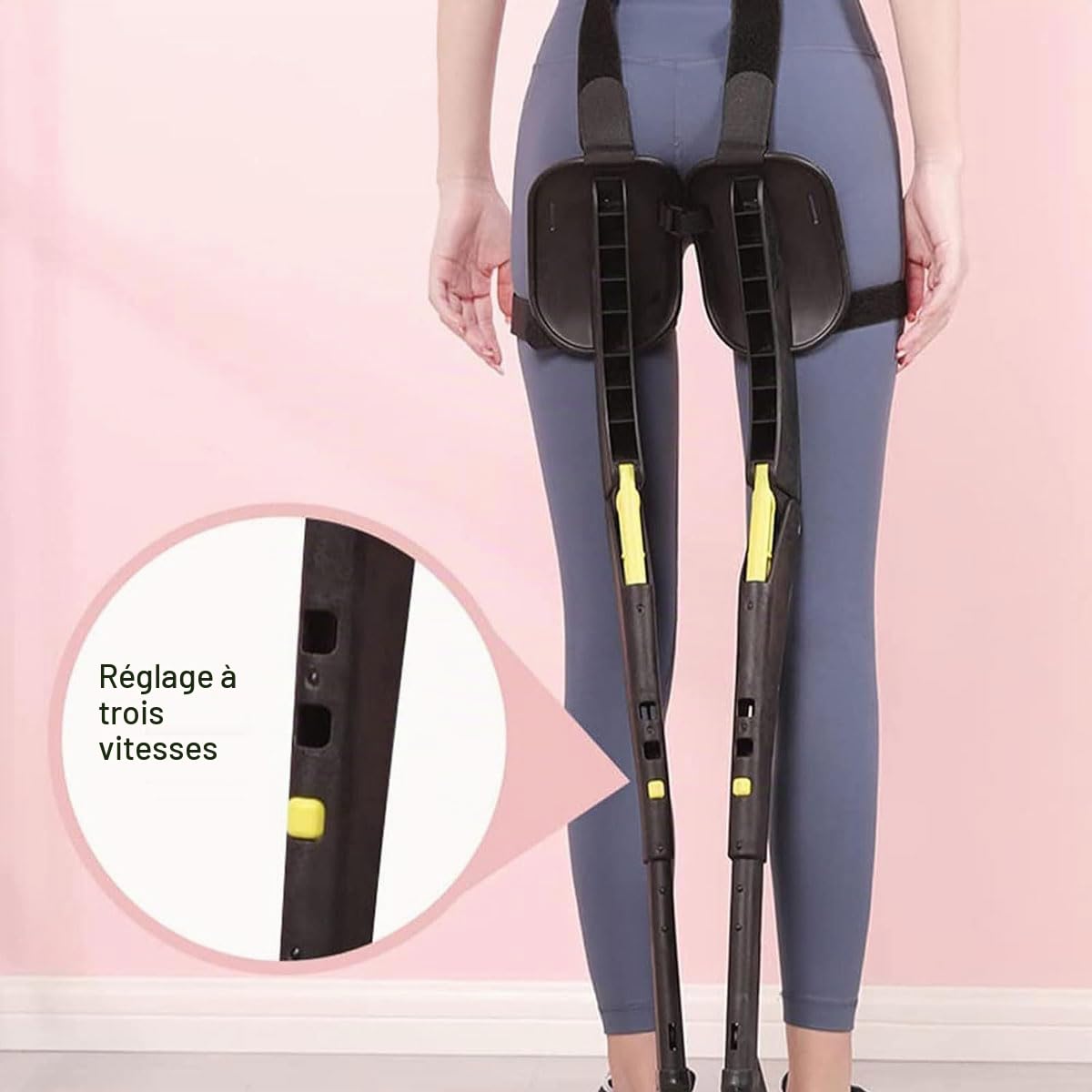Siège Exosquelette Portable, Rehausseur Portable Réglable en Hauteur À 3 Vitesses, Support De Machines Multifonctionnel, Max 100kg/220lb, Chaise Exosquelette Pliable pour L'extérieur, La Pêche