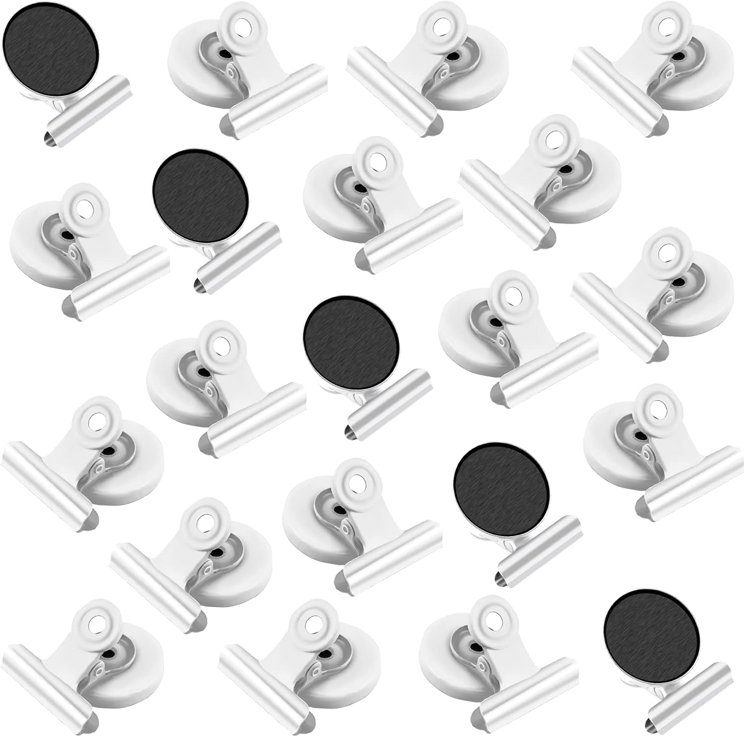 VNDUEEY 20 Pack Fridge Magnets Refrigerator Magnets, Magnet Clips for Whiteboard, Strong Magnetic Clips Heavy Duty, Magnets for Fridge Locker Office Accessories (White)