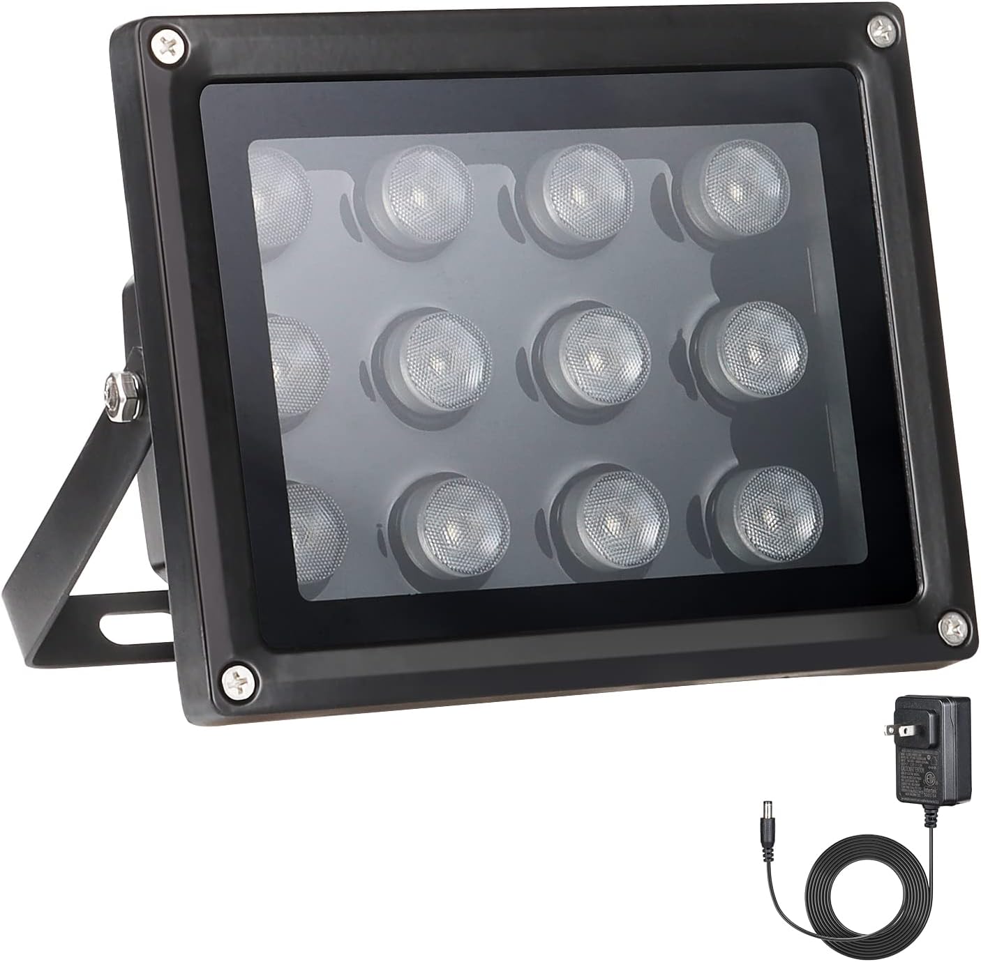 Univivi Infrared Illuminator, 850nm 12 LEDs 90 Degree Wide Angle IR Illuminator for