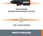 Worx WX746L.9 20V MAKERX Hot Glue Gun (Tool Only)