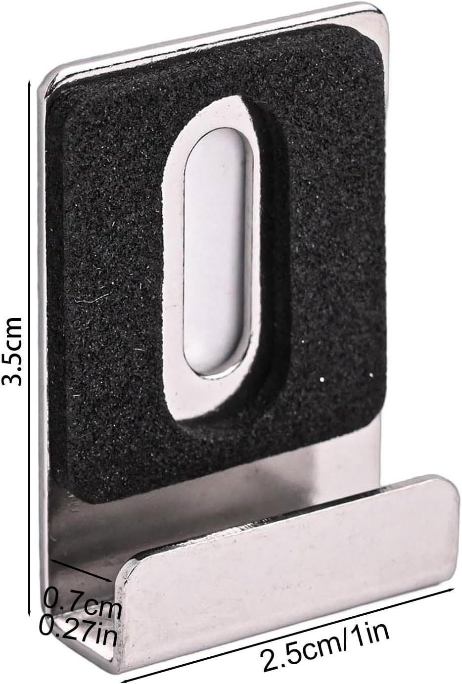 Stainless Steel Mirror Clips for Wall Mounting, 4-Pack Heavy Duty Mirror Bracket with Screws and EVA Foam Pads for Hanging Glass, Pictures, Frames in Home, Bathroom, Gym, Office (Silver)