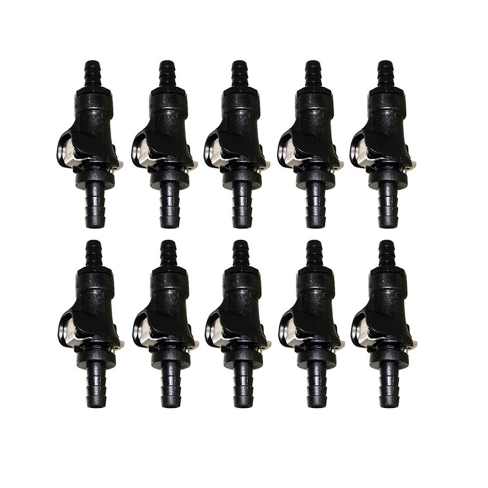 Motorcycle Carburetor 5/16" Gasoline Fuel Line Quick Release Disconnect Coupling for Motorcycle ATV Single Shut Off(10pcs)
