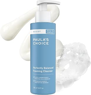 Paula's Choice RESIST Foaming Facial Cleanser for Oily Skin & Large Pores - Hyaluronic Acid, Aloe, Fragrance-Free, Anti-Aging, 6.4oz