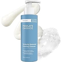 Paula's Choice RESIST Perfectly Balanced Foaming Facial Cleanser, Face Cleanser with Hyaluronic Acid &amp; Aloe, Anti-Aging Face Wash, Large Pores &amp; Oily Skin, Fragrance-Free, 6.4 Fl Oz
