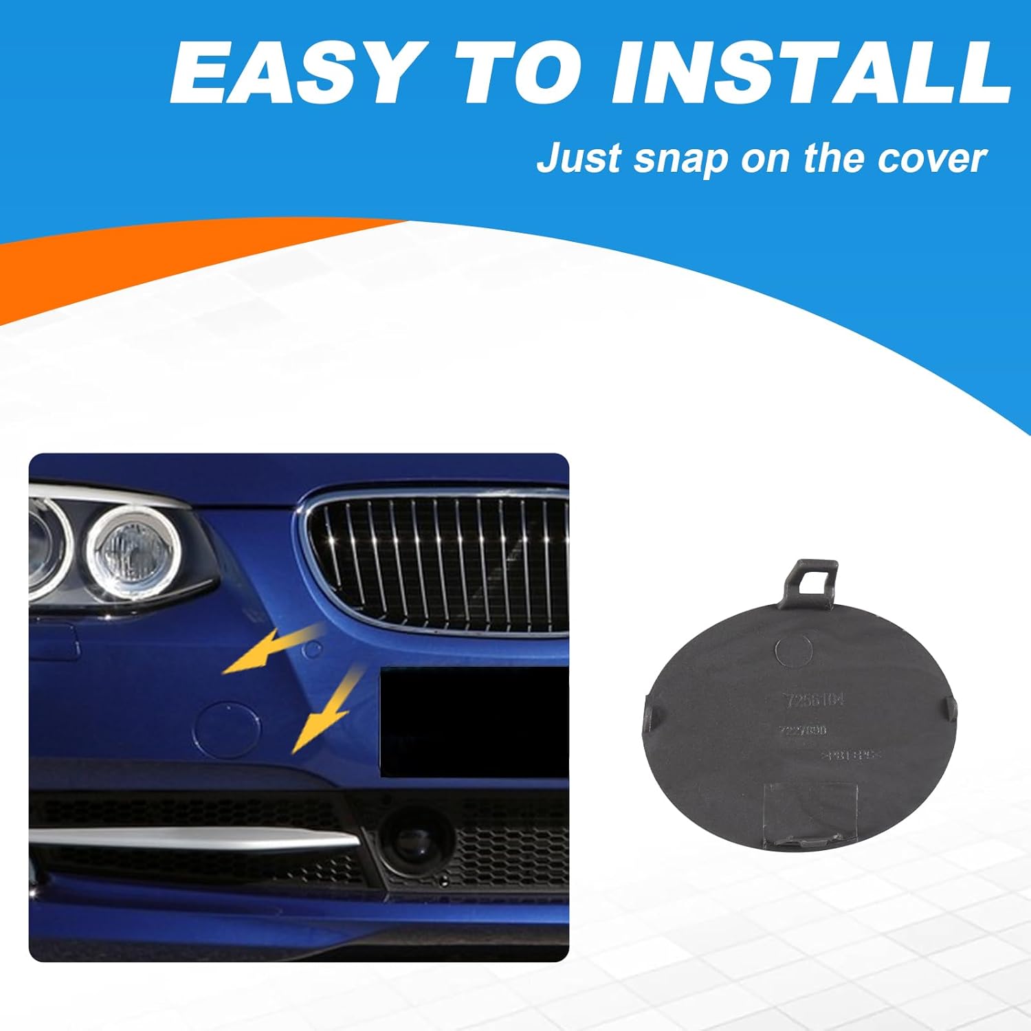 Car Front Bumper Tow Hook Cover for BMW 3 Series 2door 318d 320i 328ix 330d 335ix 2010 2011 2012 2013 Trailer Cover Towing Eye Cap E92LCI Coupe E93LCI 51117256104(Red)