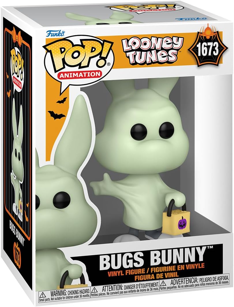 POP! Animation: Bugs Bunny - (Ghost) ​ - Looney Tunes - Collectable Vinyl Figure - Gift Idea - Official Merchandise - for Kids & Adults - Horror Fans - Model Figure for Collectors