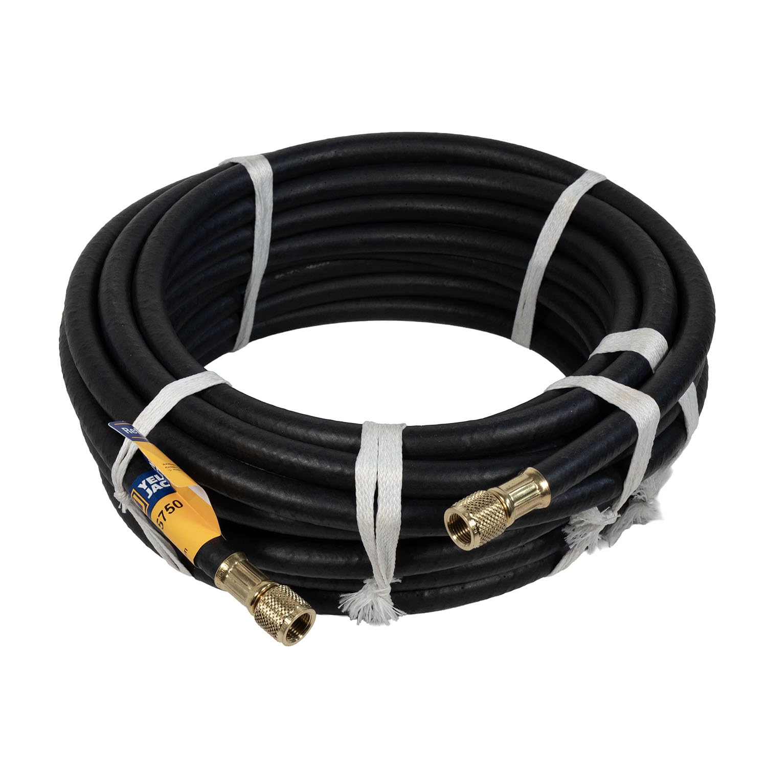Yellow Jacket 15750 Plus II 3/8" Heavy Duty Charging Hose, 3/8" Straight x 3/8" Straight Fittings, 50'