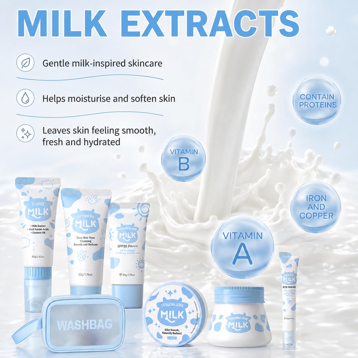Milk Skin Care Sets&Kits,Beauty Gift Sets for Teenage Girls