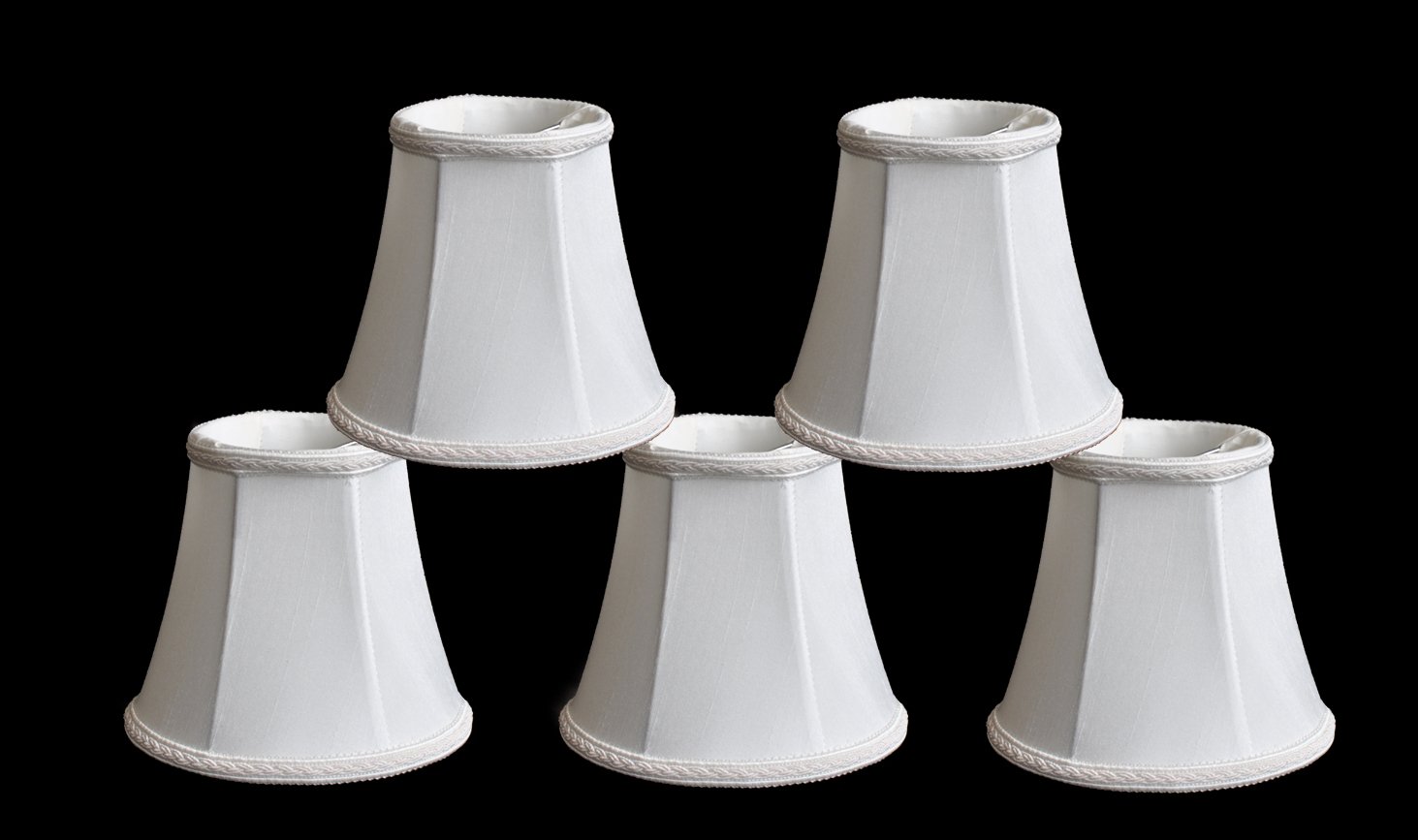 Urbanest Set of 5 Chandelier Lamp Shades, 3x5x4.5