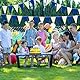Wimpelkette Outdoor 2 Stück, Wimpel Girlande Draußen 8M，Wetterfest Stoff Blau Weiß, Aufhängen Wimpelketten für Outdoor Geburtstag Party Hochzeit Festival Dekoration（Kunststoff ）
