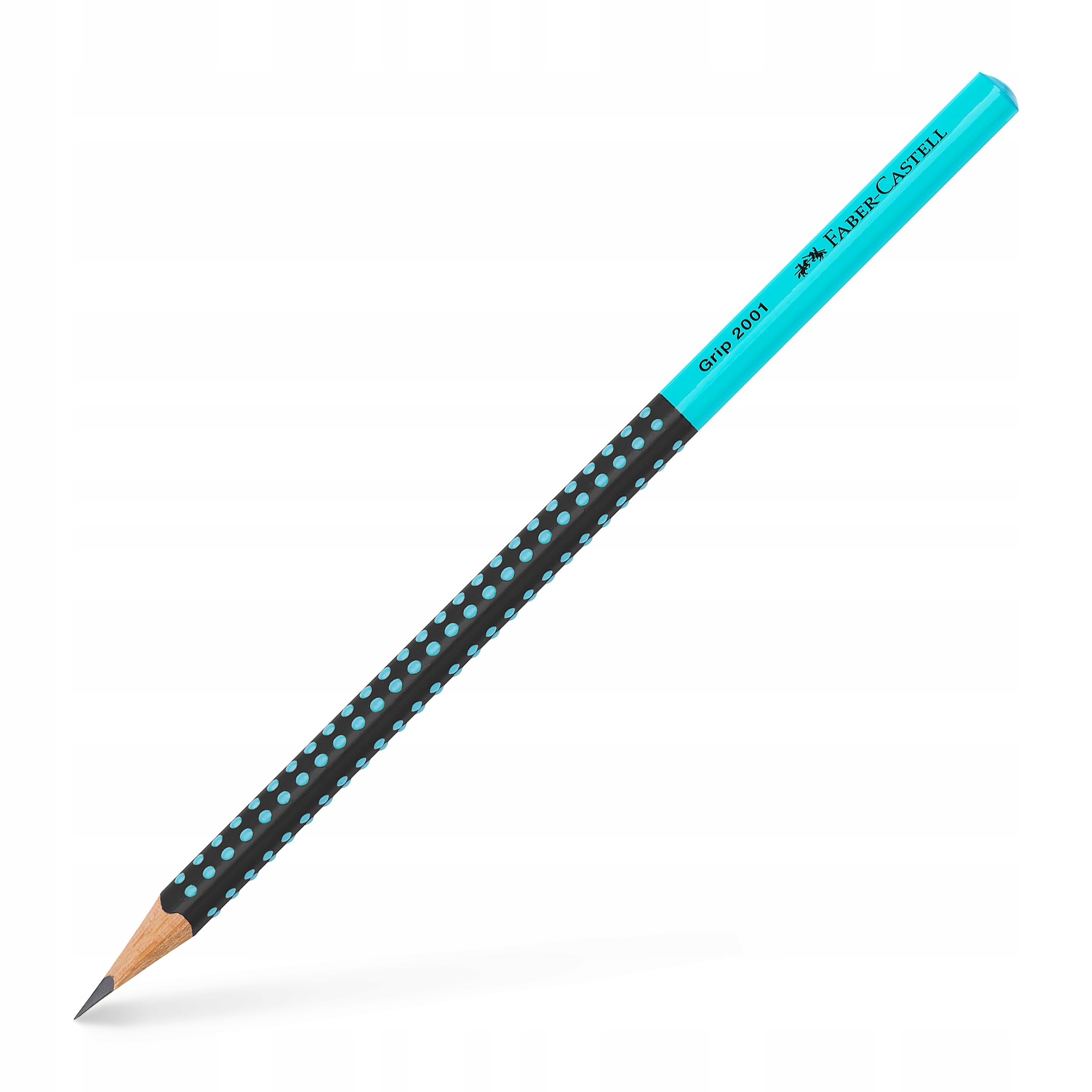 Faber-Castell Graphite Pencil, Grip 2001 - Two Tone Black/Turquoise, (517012)