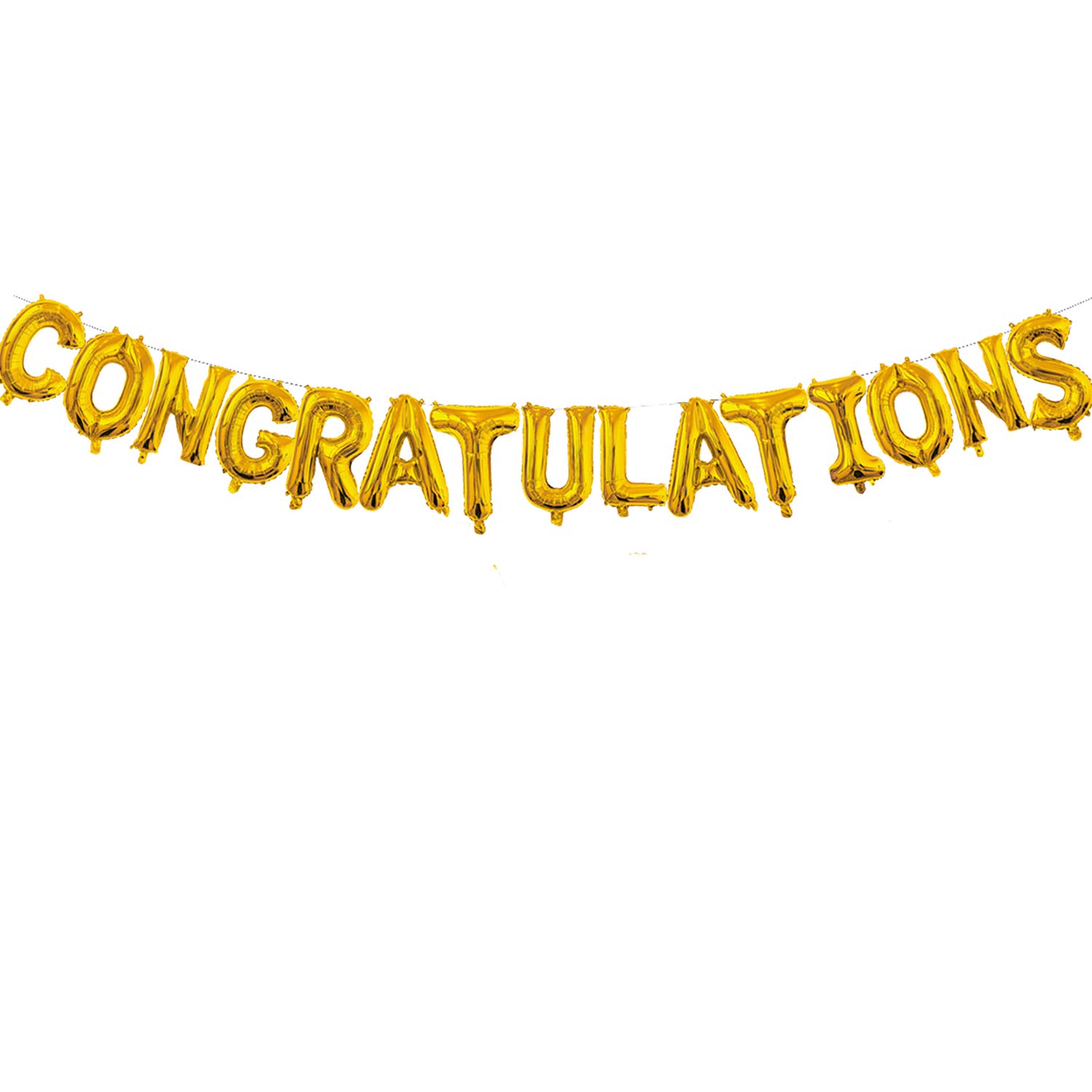 Congratulations Balloon, Congratulations Banner Gold Party Supplies Wedding,Anniversary,Graduation,Retirement Party Decorations (16 inch)