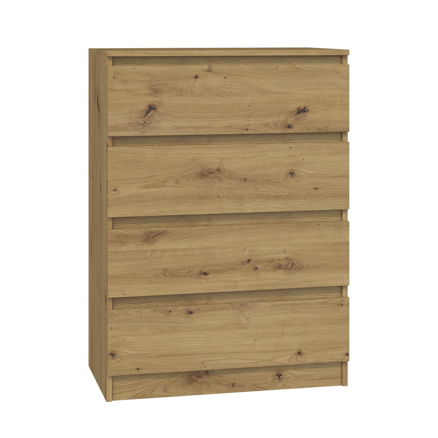 WHATSIZE ENTERPRISE – Moderna – Large Chest of Drawers – Contemporary 4 Drawer Bedside Table & Night Stand - Office, Lounge & Bedroom Furniture Storage Cabinet, Artisan — image 1