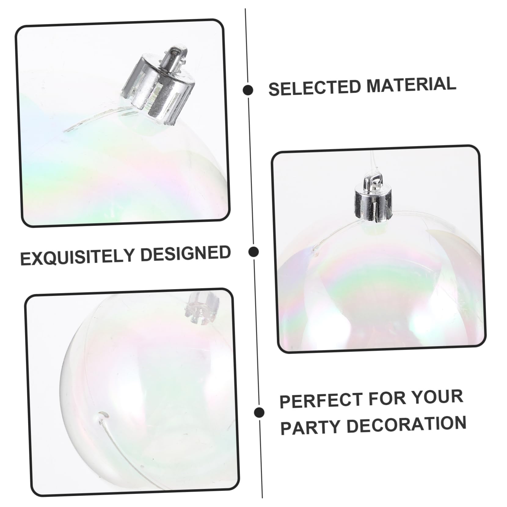 36 Piezas Bola De Burbujas De Adornos Inastillables Bolas De Adornos para Árboles De Navidad Adorno De Vacaciones Decoración Navideña para El Hogar Bolas Claras El Plastico Cabilock