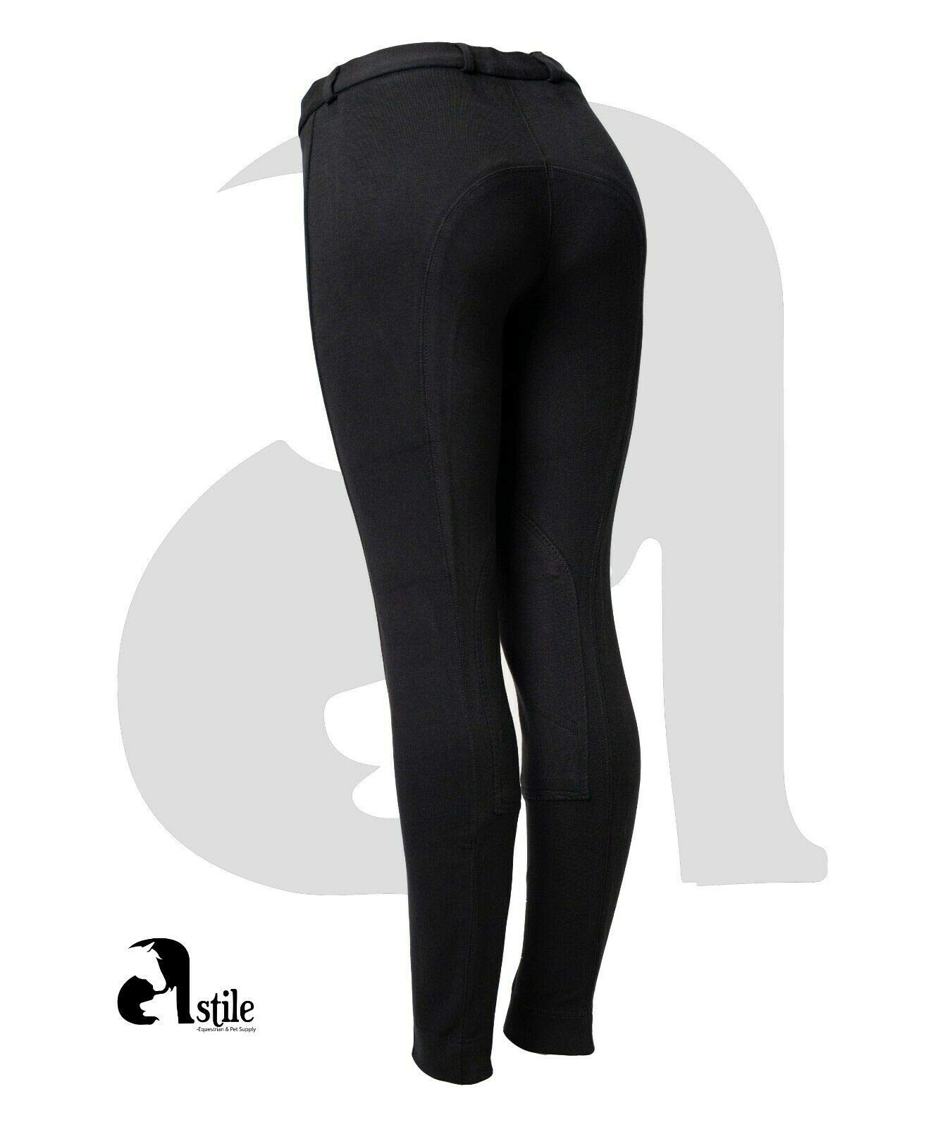 Pantalon d'équitation extensible pour femme Noir