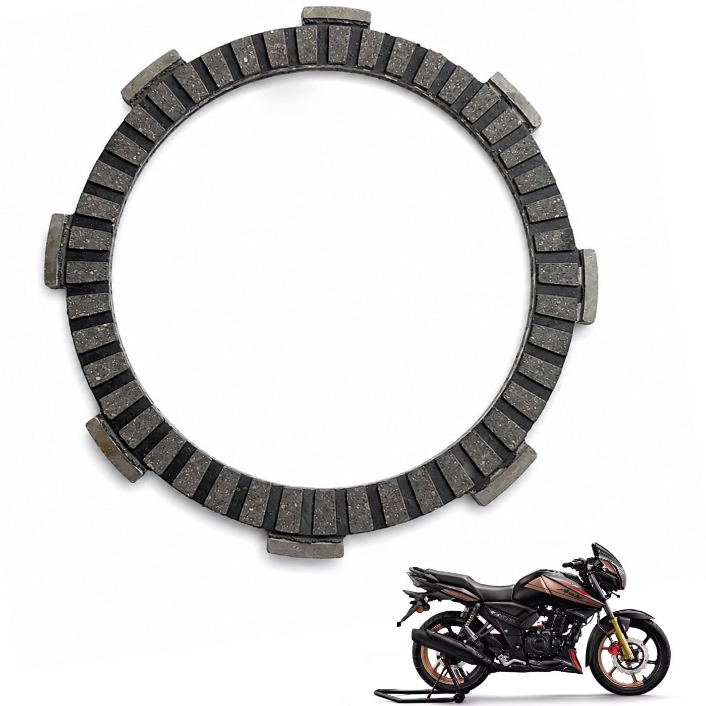 TVS Apache RTR Clutch Plate Set 5 PCS | Bike Clutch Plate | aluminium-image-19