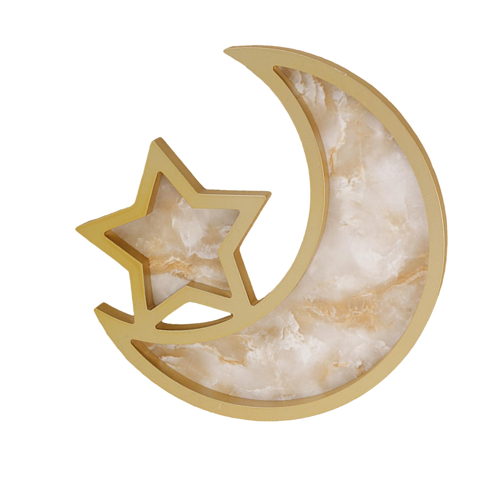 Jazuaiao Decorative and Star Tray Holiday Snacks Platter Dessert Eid Festival Display Plate for Home and Restaurant Use Decorative Fruit Tray