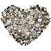 Esoca 650Pcs Gold and Silver Buttons for Crafts Buttons for Art, DIY Crafts, Christmas Decoration (Metal Color))