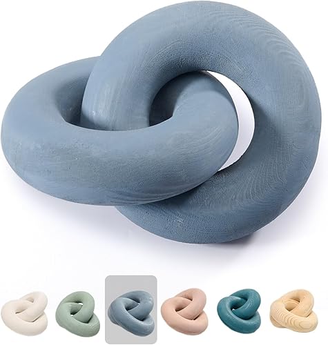 Miniatura 10 de Decoración de nudo de madera de 2 eslabones, para mesa de centro celta bohemia, estantería, hogar, sala de estar, mesita de noche, oficina, granja,