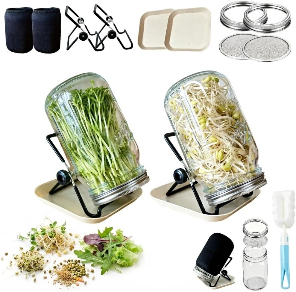 Broccoli Sprouting Jar kit for Garden Homesteading Plant