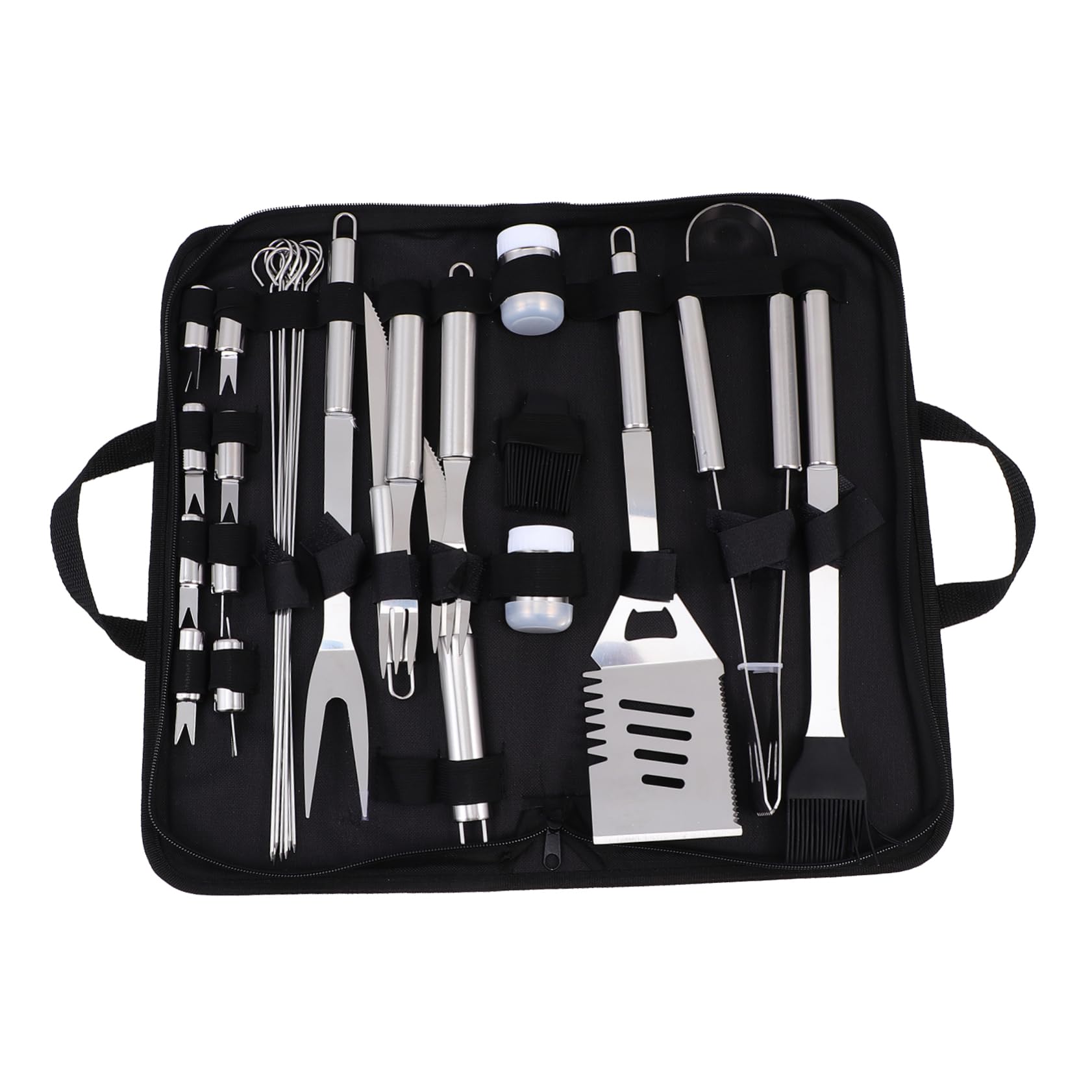 Abaodam Utensili Barbecue in Acciaio Inox Portatile Per Esterno g Grilliata Attrezzi Barbecue Borsa Organizer Picnic Campeggio