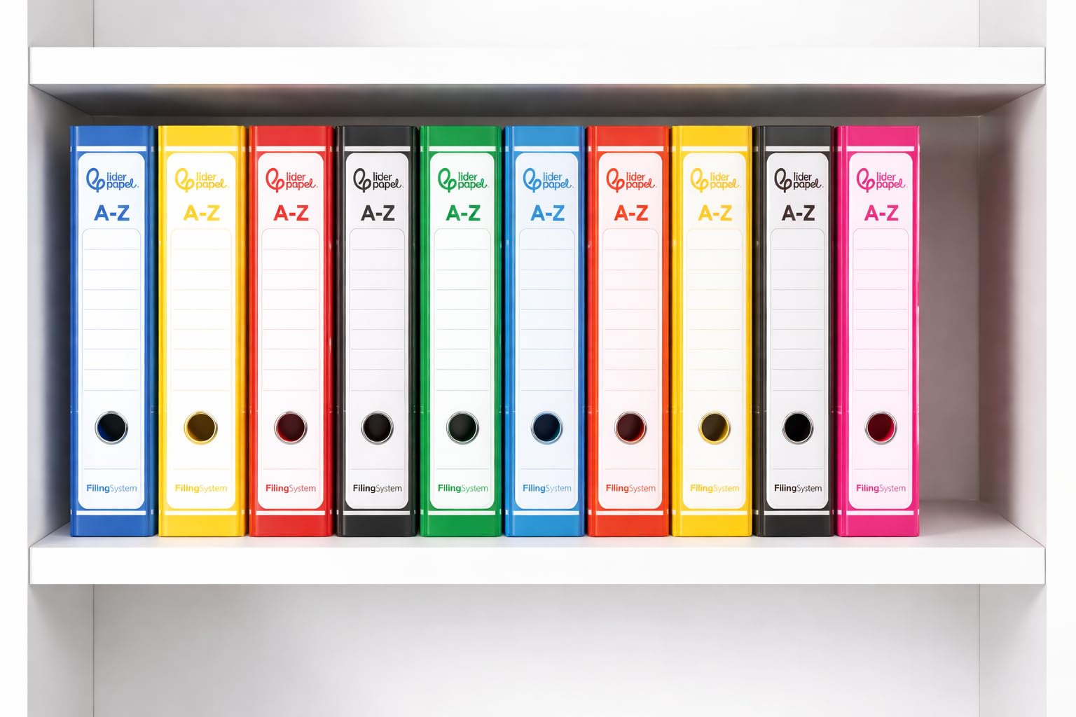 Archivador A4 2 Anillas con Caja – Pack 12 Profesional Oficina | Alta Capacidad para Gestorías y Empresas – OFFICEPAPER