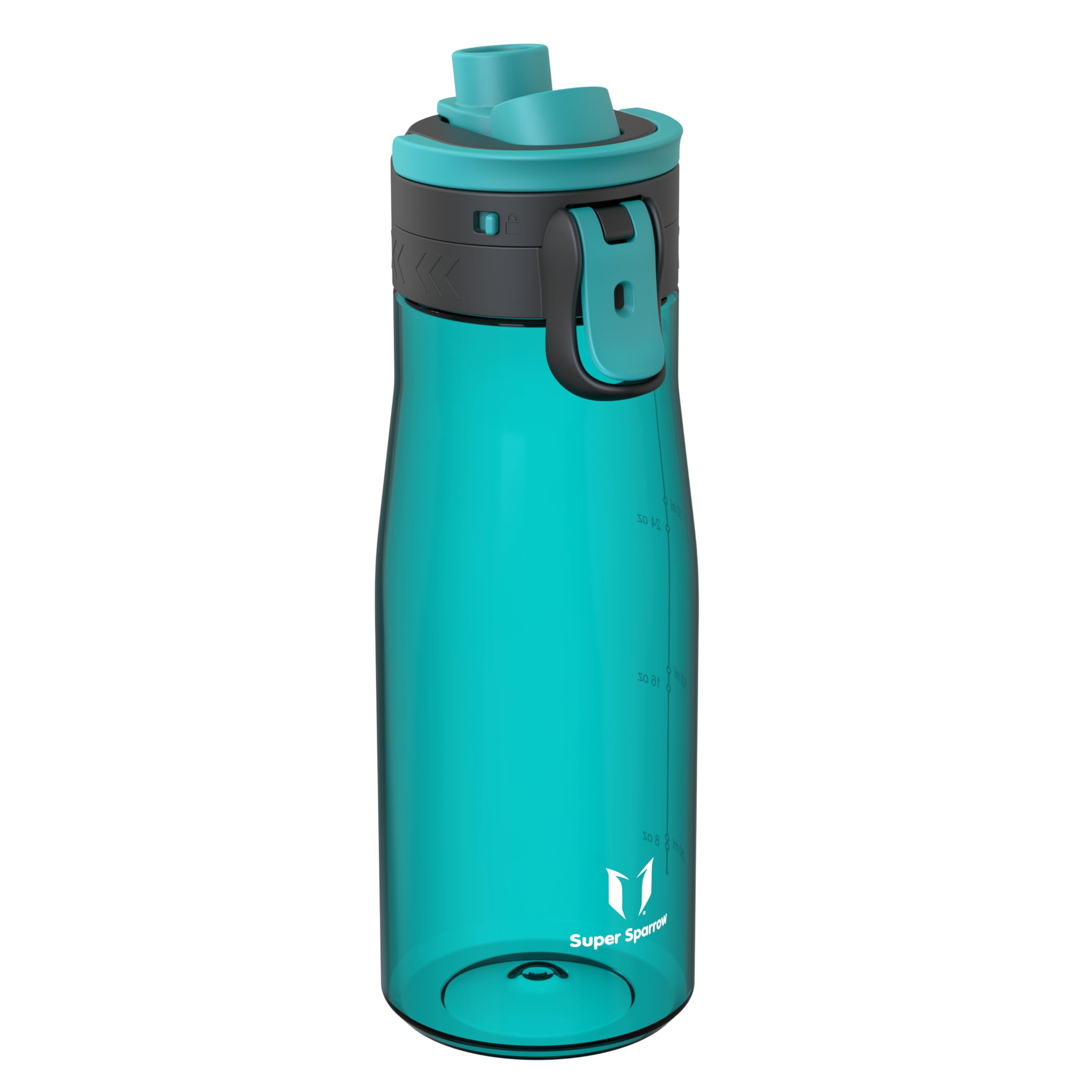 Super Sparrow Water Bottle 1000ml - One-Tap TouchGulp Bottle - Non-Toxic BPA Free - Lightweight & Sustainable Tritan Water Bottles for Sports, Travel, Outdoors
