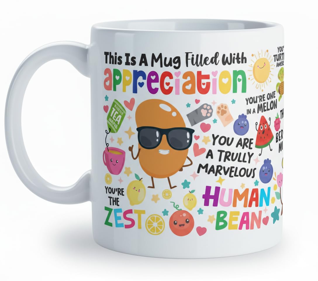 Appreciation Mug | Funny Thank You & Leaving Gift for Colleague, Coworker, Teacher, Manager | Inspirational Ceramic Coffee Cup for Women & Men | Friendship, Office & Boss Farewell Present | 11oz