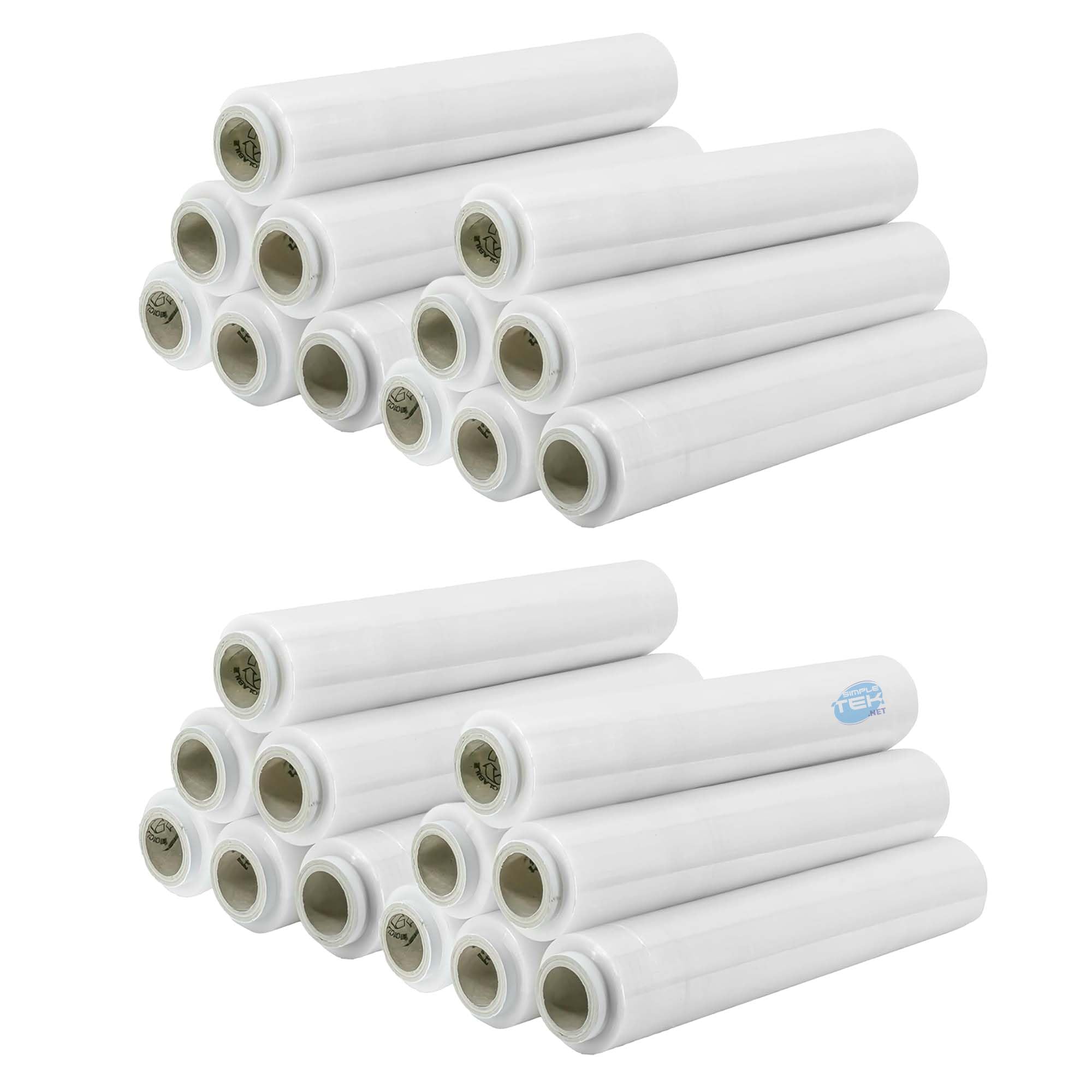 SIMPLETEK - 24X Rotolo Bobina Film Estensibile Trasparente 50cm 2,2kg 160m 30 Micron Imballaggi Professionali (24 Rotoli)