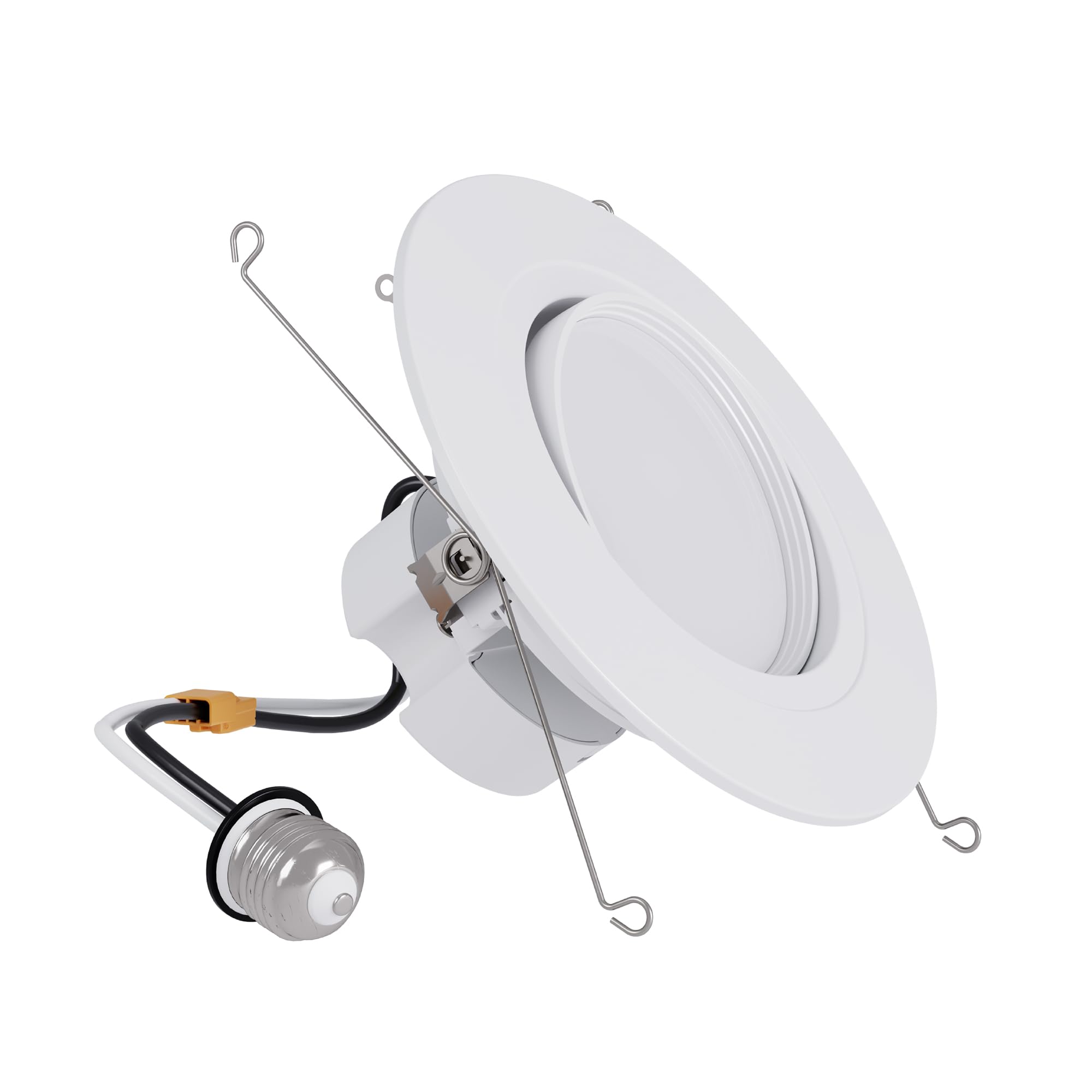 HALO RA 6-Inch Recessed LED Trim Downlight with Adjustable Gimbal, Selectable Lumens and Color Temperatures, Dim-to-Warm - RA56LS9FSD2W1EWH