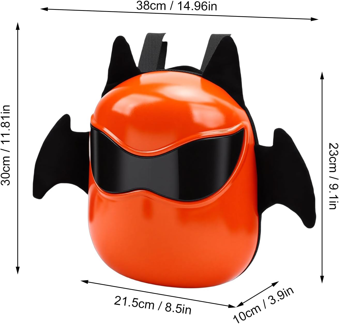 Fafeicy LED Bat Backpack with Programmable Screen, APP Controlled Small Hard Shell LED Backpack 14x31 Pixel Display