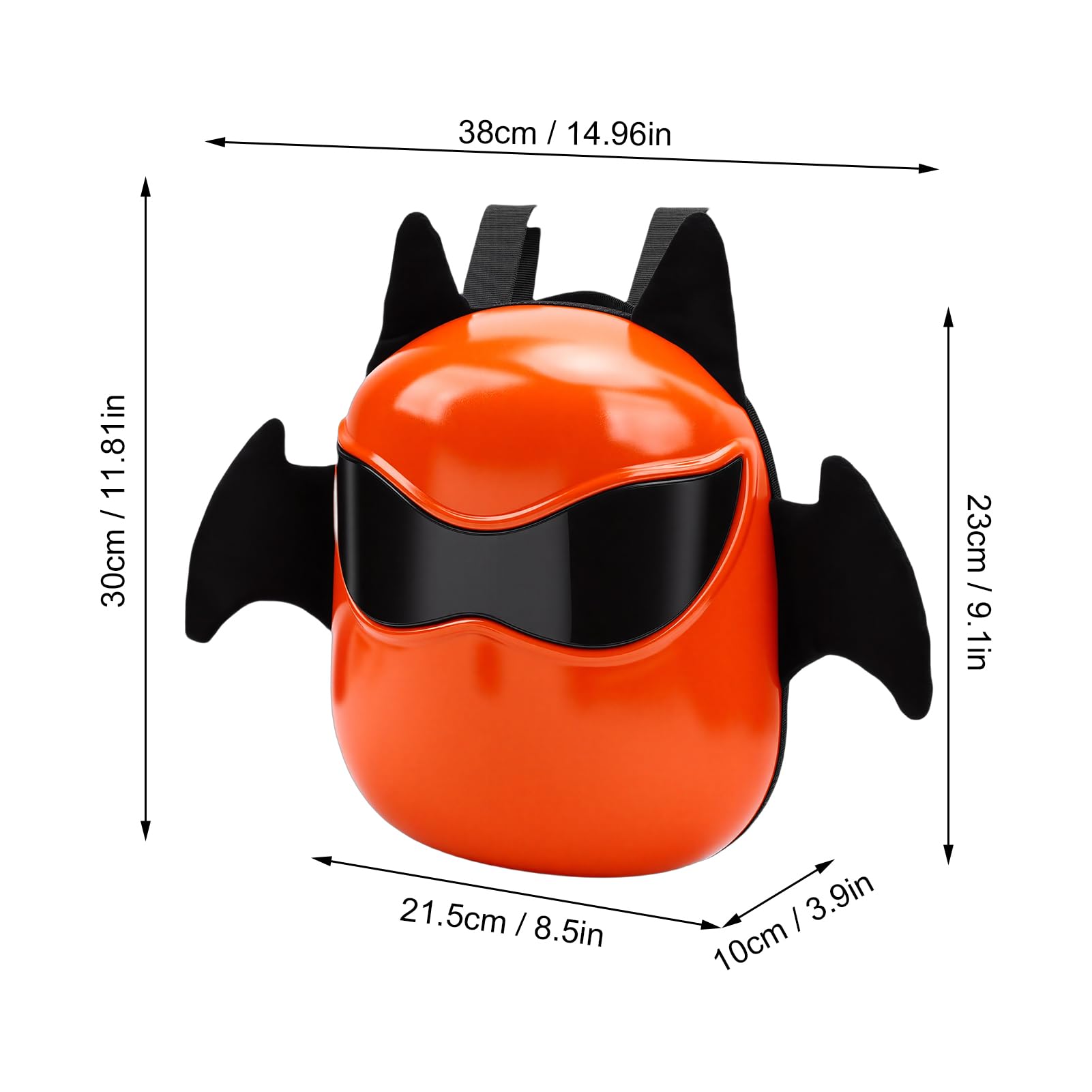 Generic Programowalny Plecak LED Bat Wing Wodoodporna Mała Torba Podróżna Aerodynamiczna 9,1 X 8,5 X 3,9 Cala