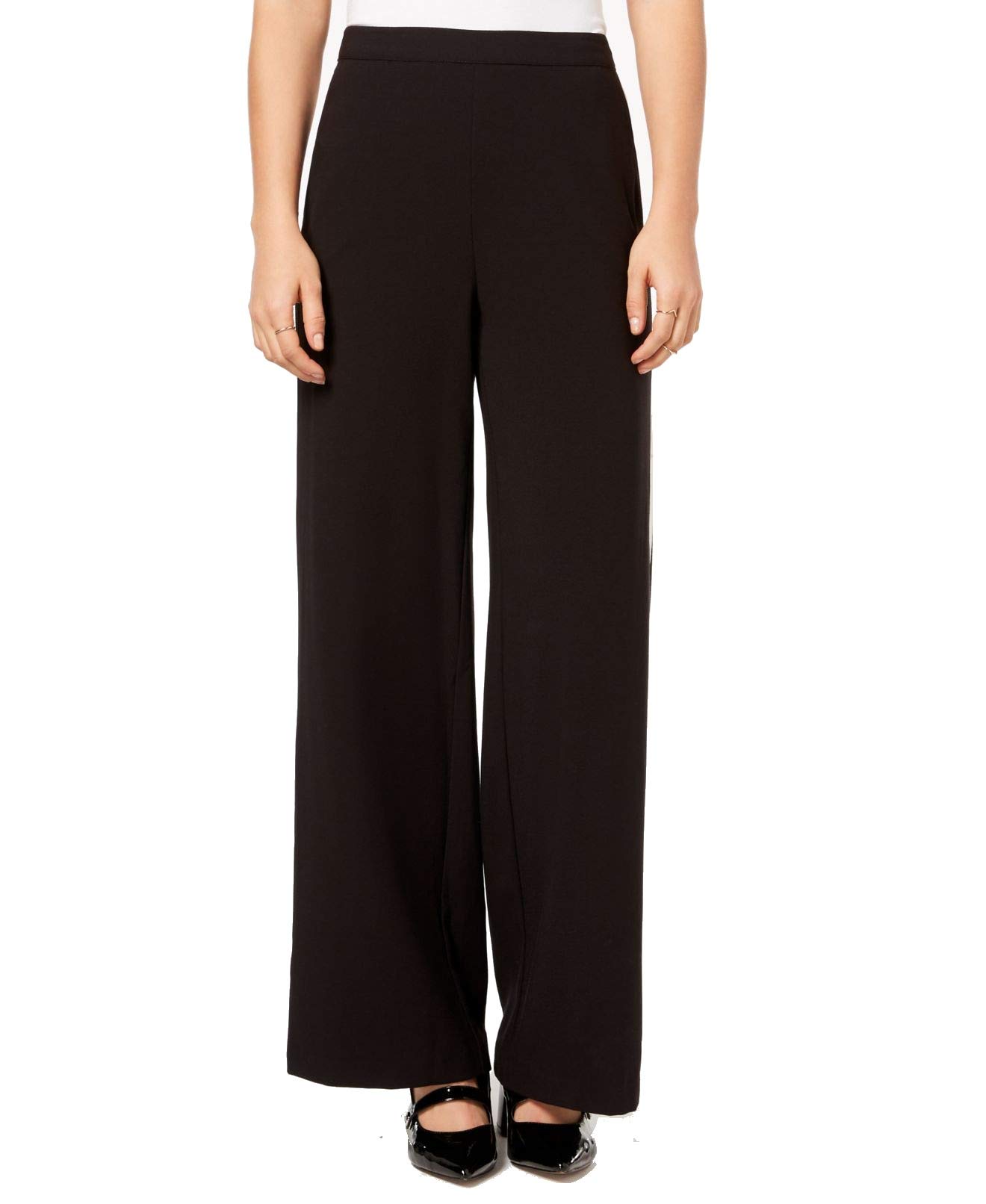 kensie Womens Diuble-Strip Casual Wide Leg Pants