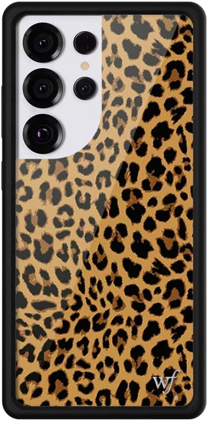 Wildflower Cases - Compatible with Samsung Galaxy S25 Ultra | Protective Black Bumper, 4ft Drop Test, Women Owned Small Business | Stars Animal Leopard Zebra Print Trendy Cute | Collab - Katie Fang