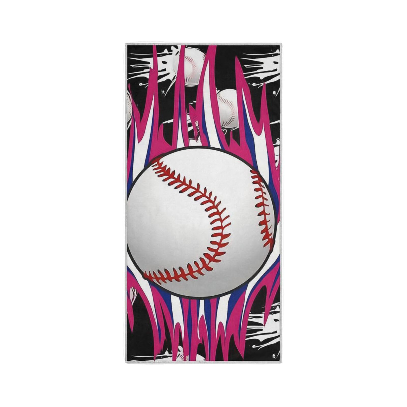 Yoogain Black Baseball Fire spa Microfiber Towels Quick Dry Towel for Bathroom face Cloths washcloths Gym Towels Sports Hand Towel 30