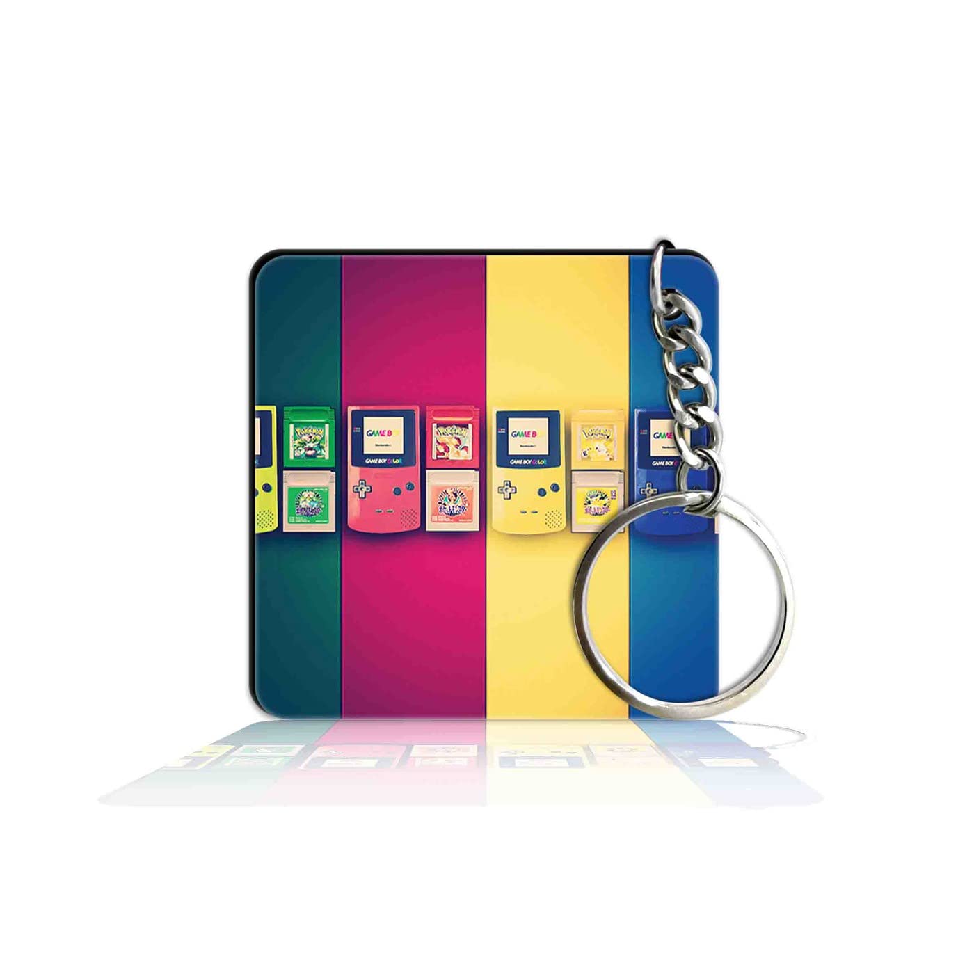 party gift Printed Square Keyring Keychain for Bag Wallet Purse Bike Car Cycle Lock Key House Keys 156-picture-21