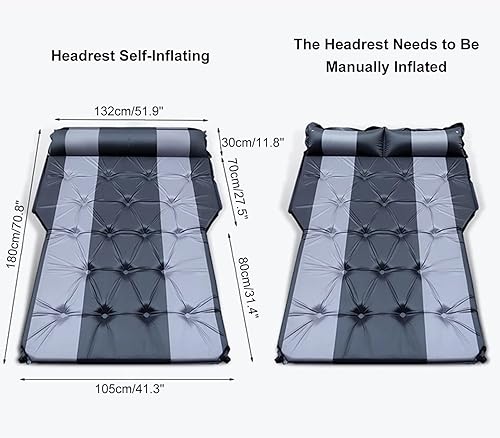 Miniatura 5 de Colchón de aire para automóvil, cama inflable para asiento trasero de automóvil, área de carga, para SUV, MPV, sedán, minivan para viajes por