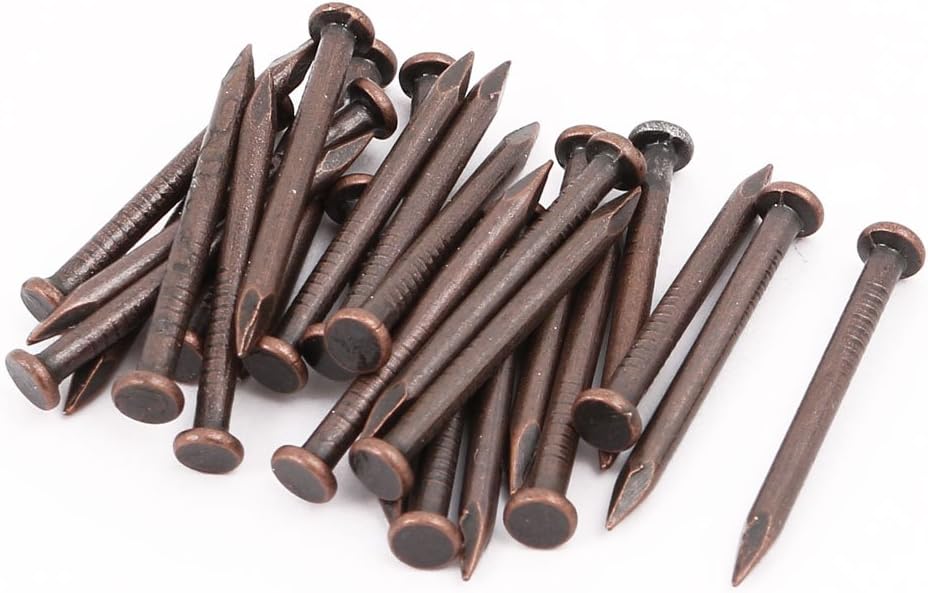 2mmx25mm Carbon Fastener Steel Point Tip Cement Nail Copper Tone 20pcs Model:54as290qo389