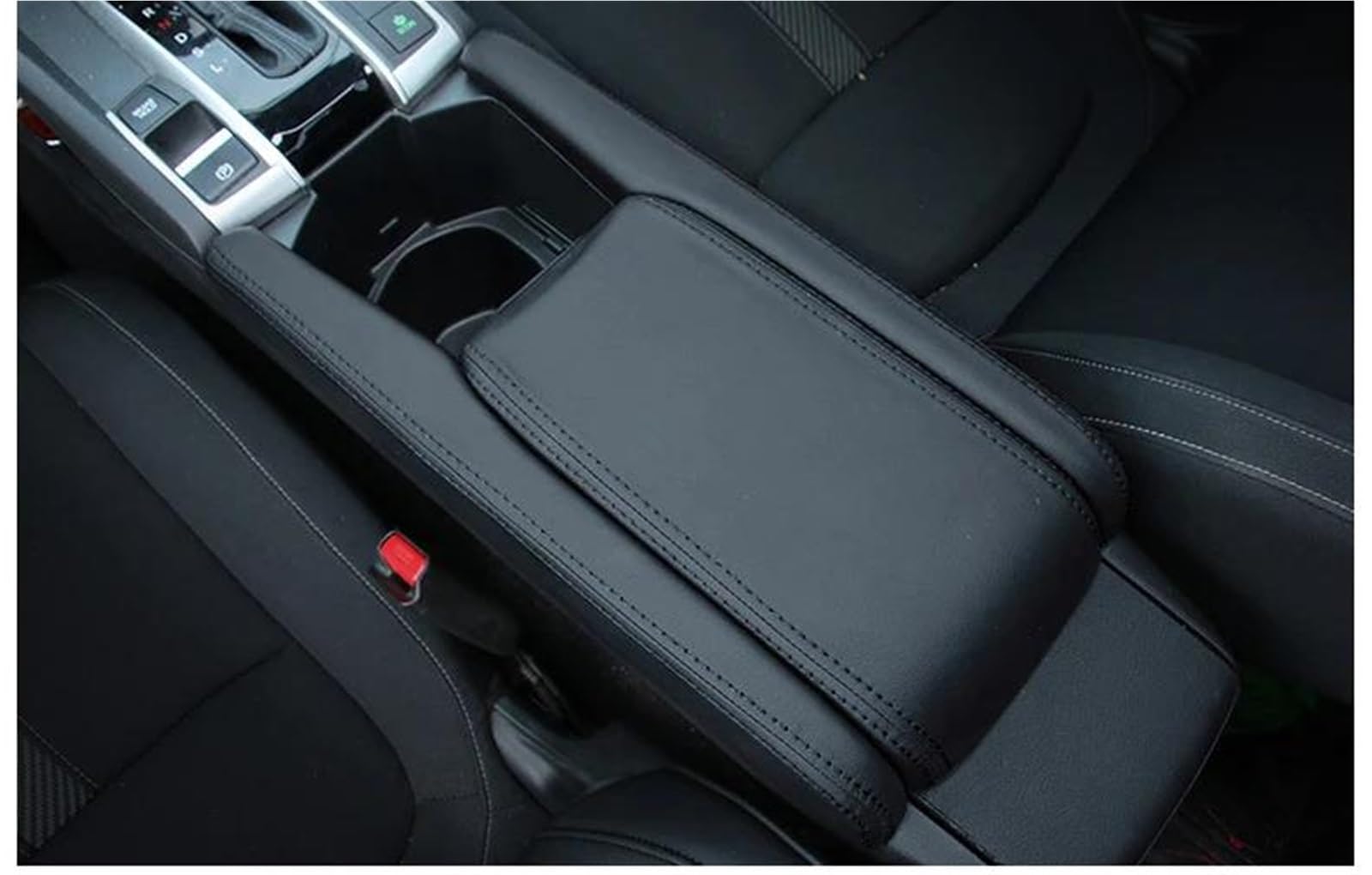 Copri Bracciolo Auto Per Honda Per Civic X 10th FC 2016-2020 | Protezione Per Bracciolo In Ecopelle Liscia, Design Facile Da Infilare HIMIUSIKTC