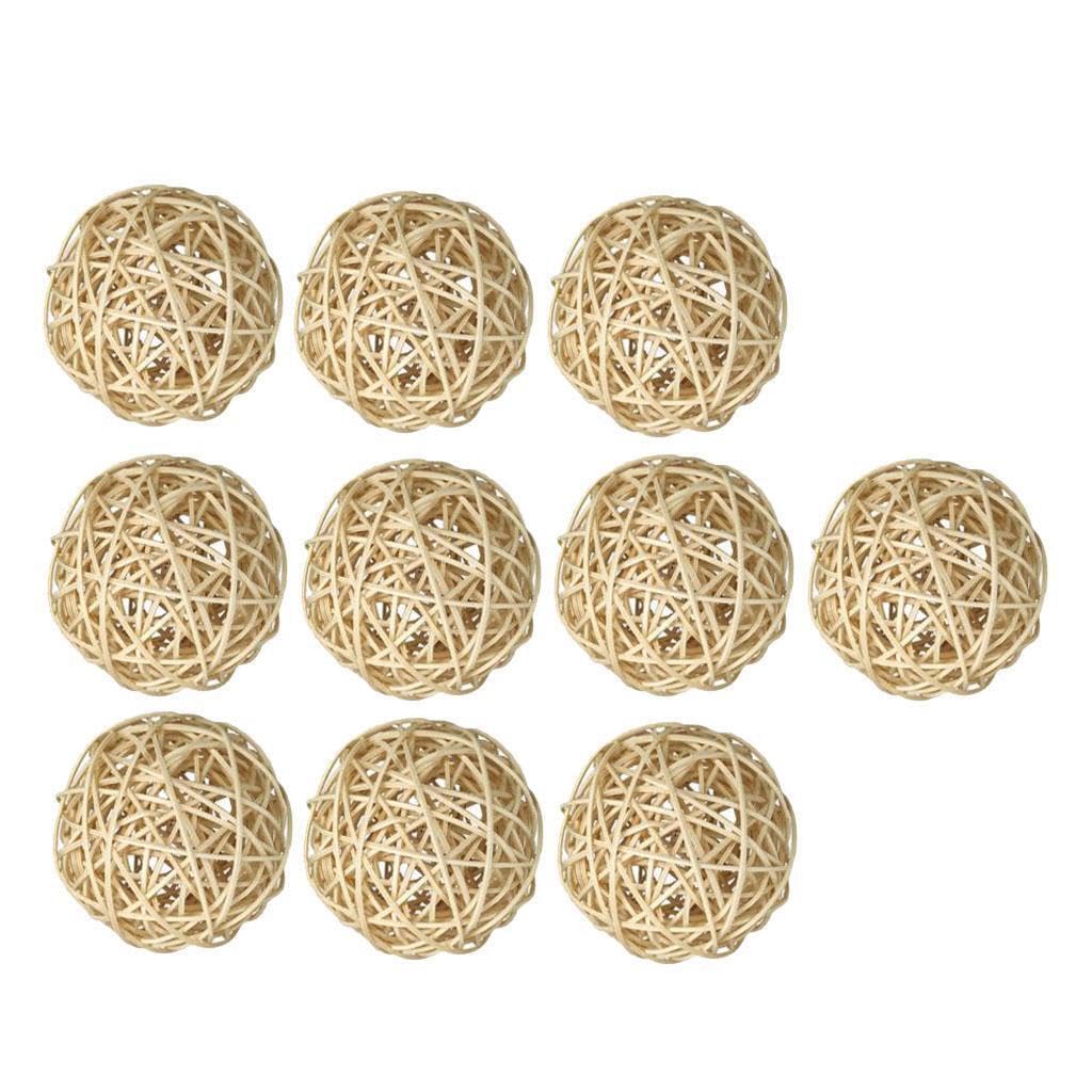 Boule de rotin en osier naturel 10 pièces décoration suspendue