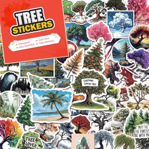 Calcomanías gráficas de árbol para laptop y botellas resistentes al agua pack de 100 2
