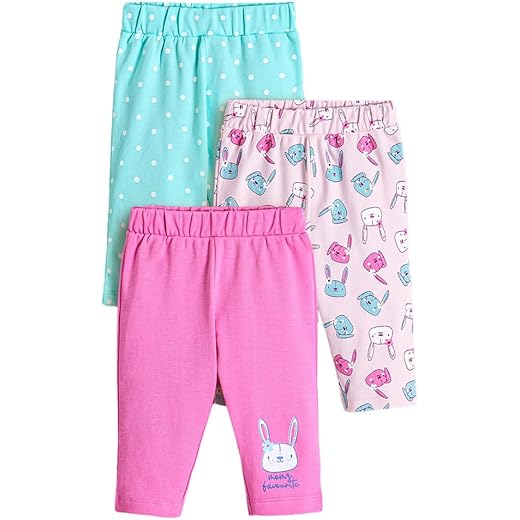 Girls Multi Bunny Pants 3-Pack