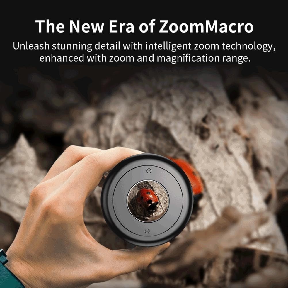 APLZM100 Obiettivo macro compatibile con smartphone con zoom 10 20X, apertura F1 05 e corpo in lega di alluminio per scatti macro ultra chiari