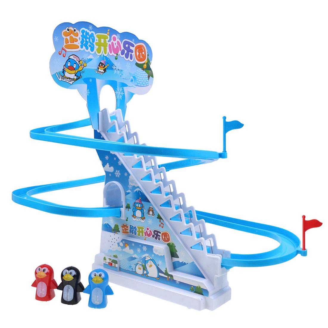 Penguin Race Toy Set Penguin Slide Toy Penguin Climb Stair Toy with