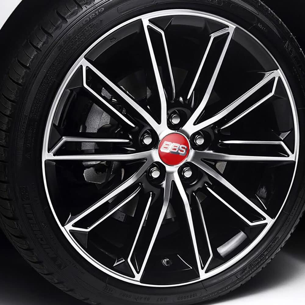 4 Piezas Coche ABS Tapas centrales para BBS 60mm Llantas Centro Tapas Decorativa Accesorios,E