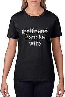 Girlfriend Fiancée Wife Ladies Semi Fitted Tshirt Fiancee Wedding Bride Gift Fiancee…