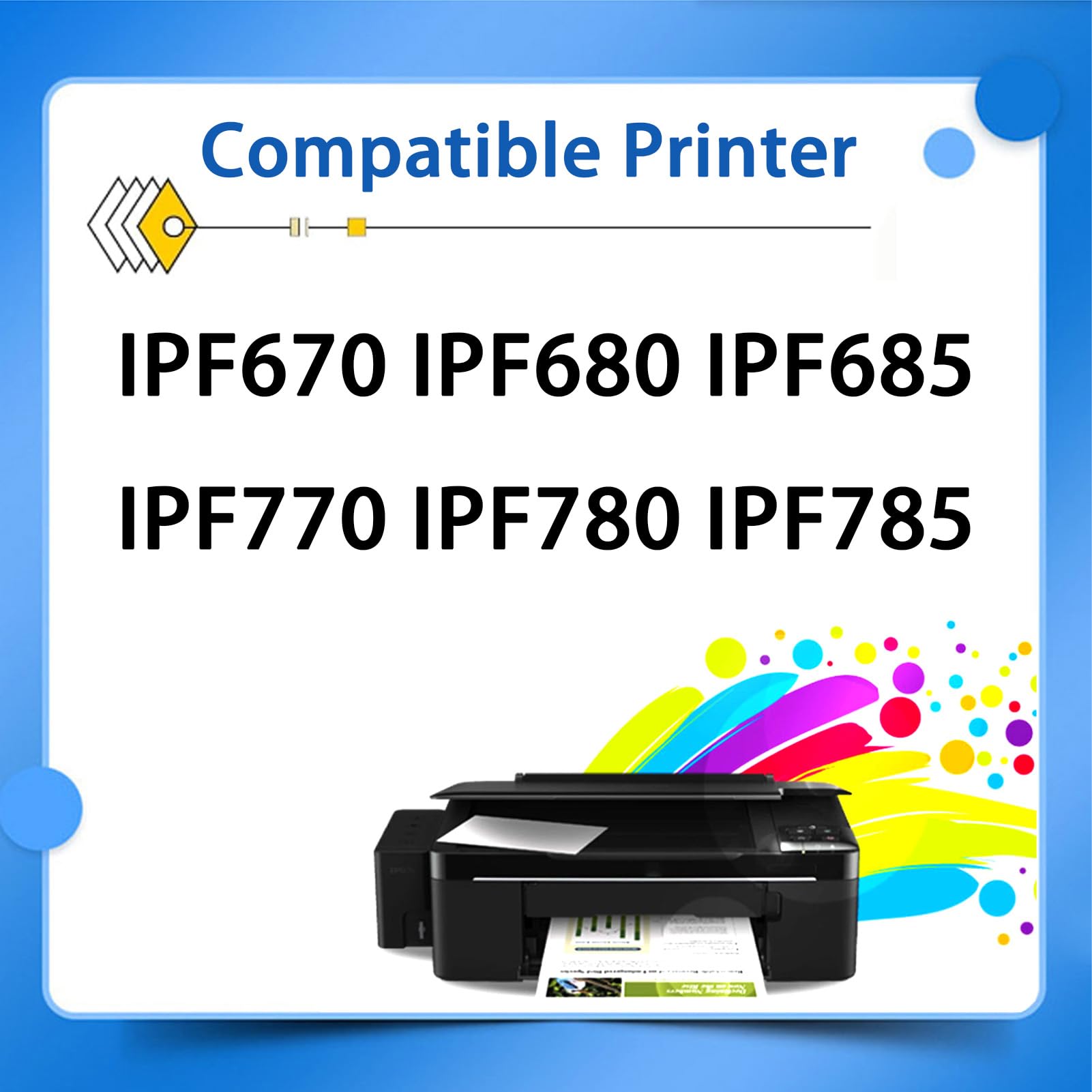 LCL Cartucho De Tinta Compatible PFI107 PFI-107 PFI107BK PFI-107BK 6704B001 130ML 2Negro Reemplazo Para Canon ImagePrograf IPF 670 IPF 670 MFP L 24, 670 Series IPF 680 IPF 680 Series IPF 685